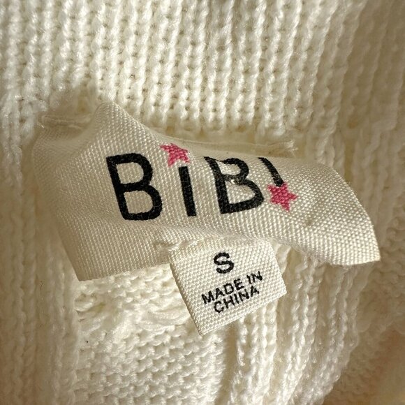 BiBi Contrast Cable Ruffle Sweater Tank - Picture 7 of 10